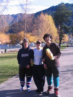 Julian, Jane and Mark between games