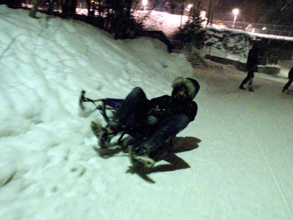 Scott sledding in Norway